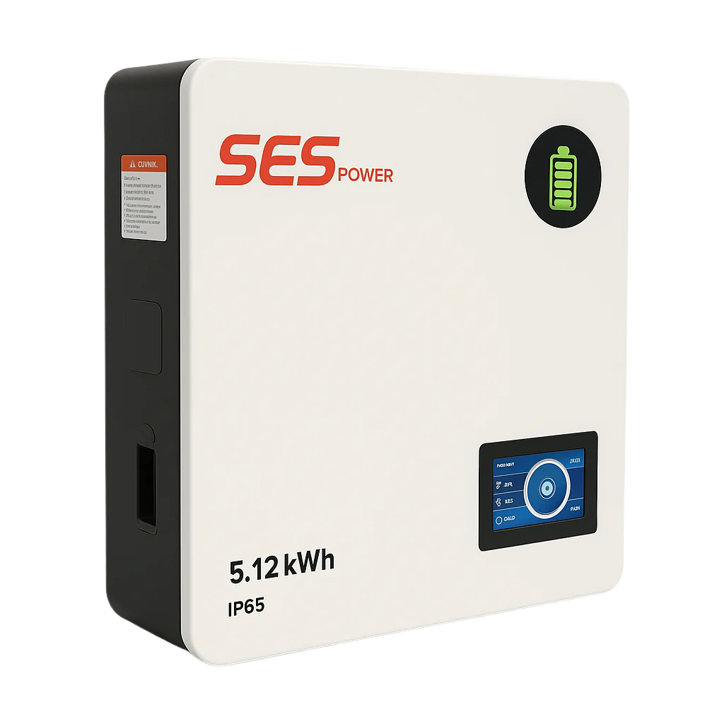 SES Power Wall 51.2V 102Ah Lithium Battery with IP65 Waterproof Design